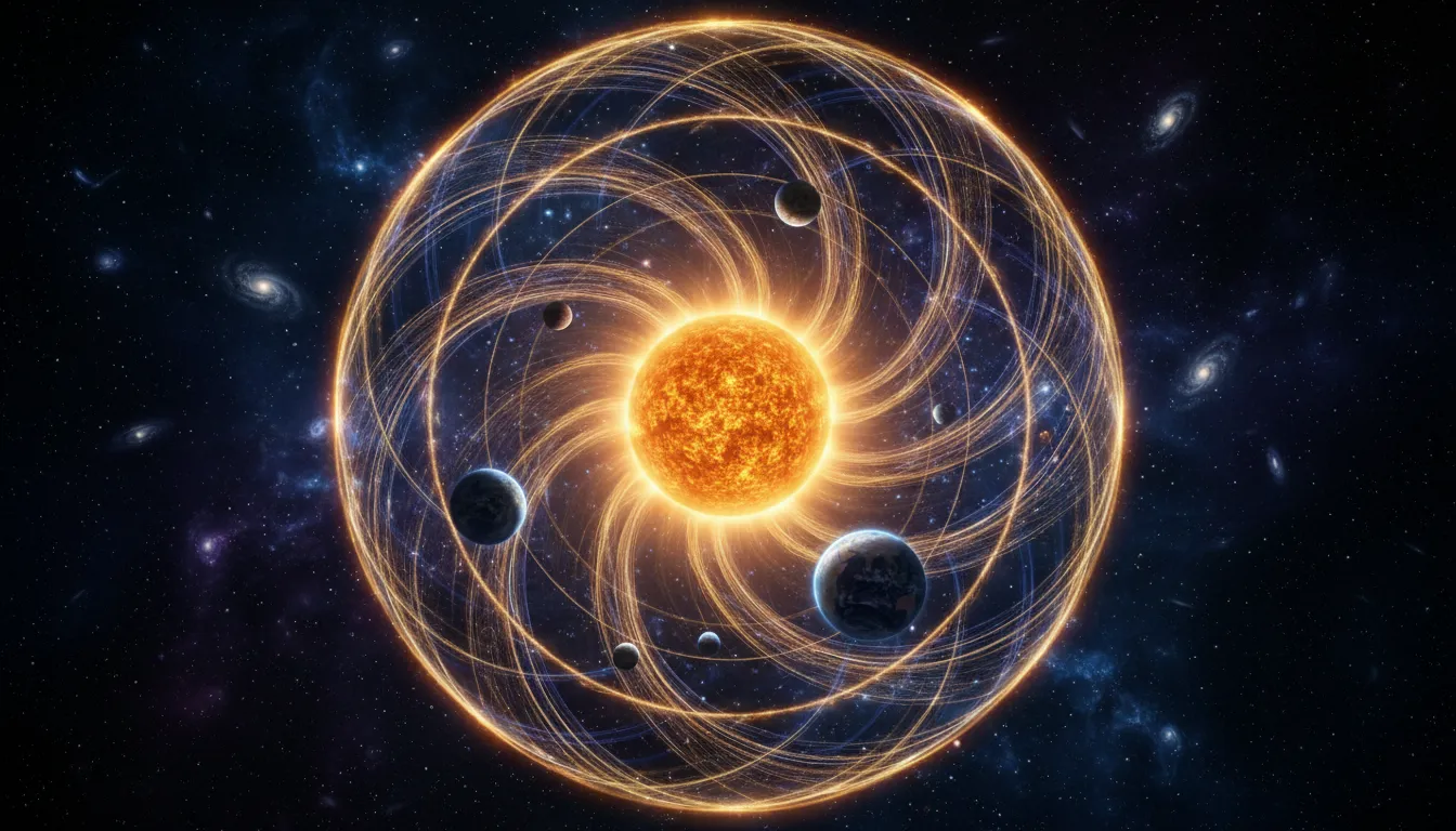 Astronomical view of the Sun in the solar system