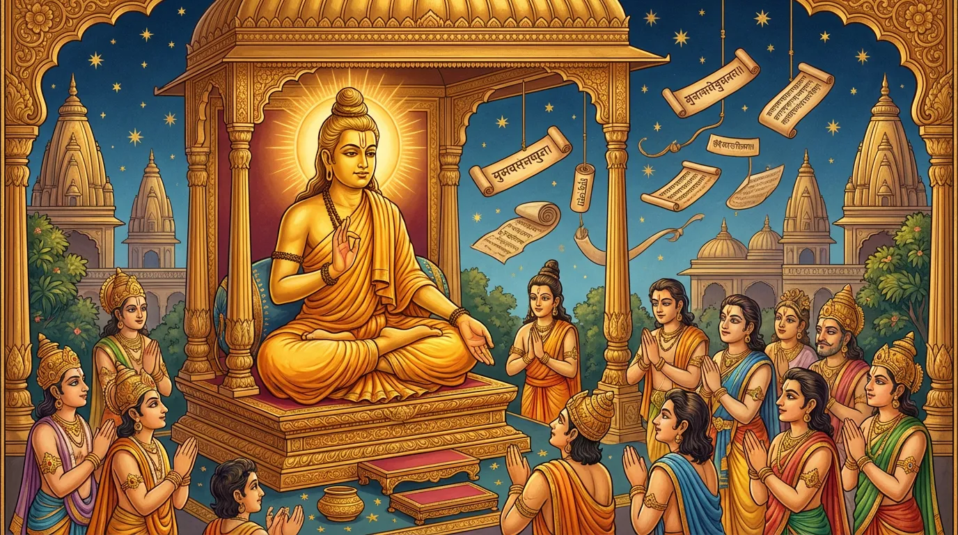 The mythological story of Brihaspati