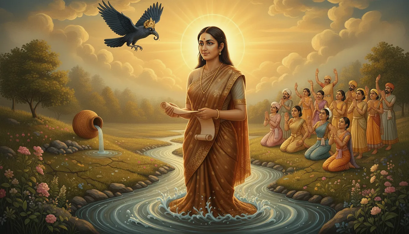 Lopamudra transforming into the sacred Kaveri River